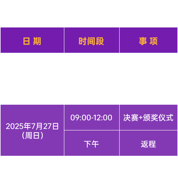 日程安排