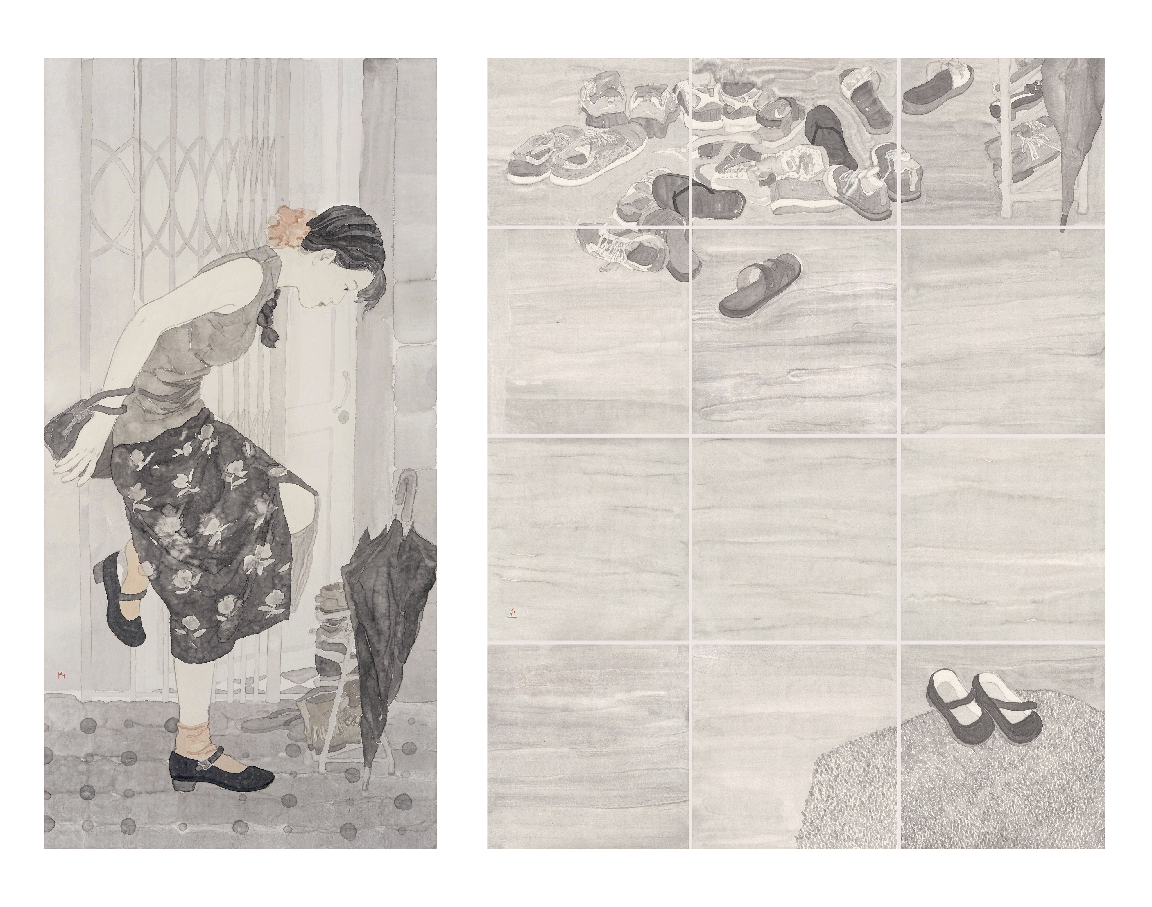 一只鞋子一张嘴